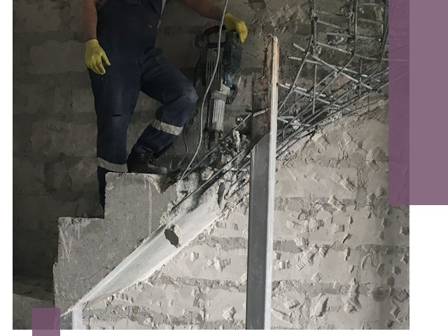 Демонтаж металлических и бетонных лестниц в Кореновске