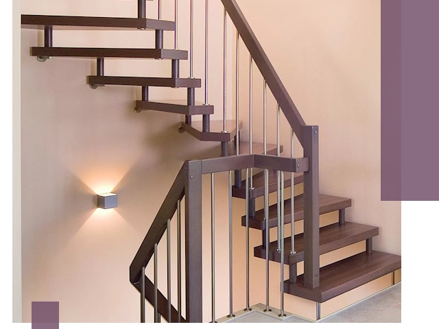 Изготовление лестниц на больцах в Кореновске под ключ