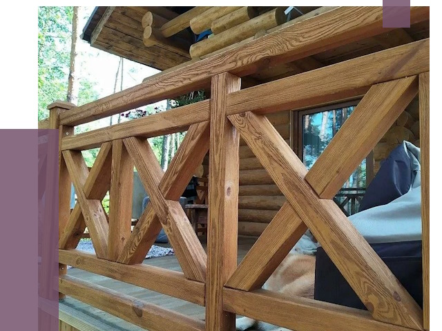 Деревянные перила под ключ в Кореновске от 7773 руб. 