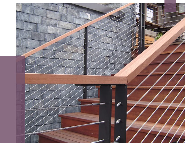 Тросовые перила под ключ в Кореновске от 7877 руб. 