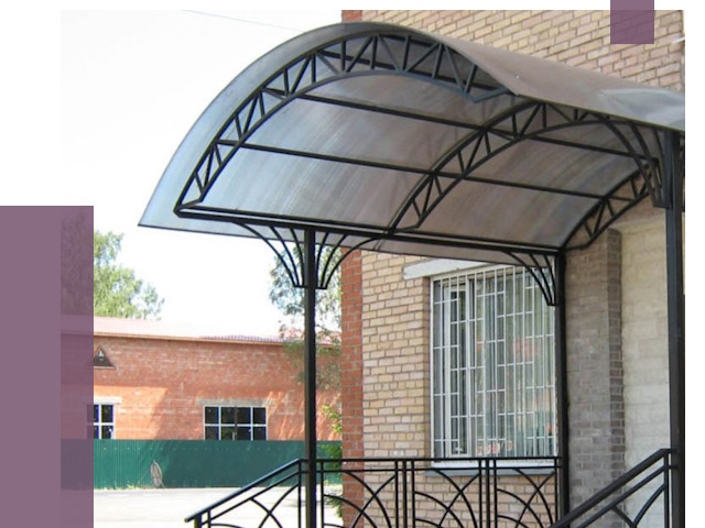 Металлические навесы и козырьки в Кореновске от 12955 руб.