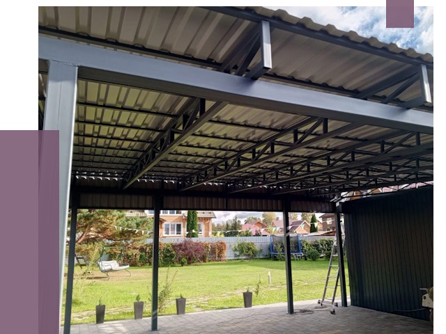 Монтаж навесов в Кореновске от 7462 руб. — установка навеса | ПРОЛЁТ-Кнв