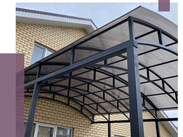 Монтаж козырьков в Кореновске от 11660 руб. | ПРОЛЁТ-Кнв