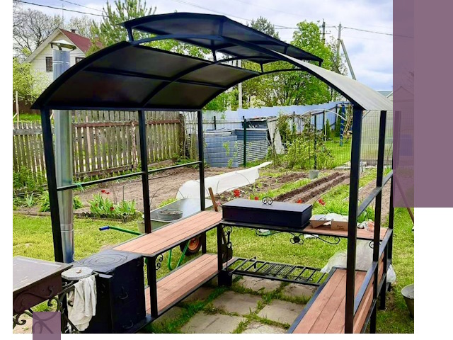 Навесы для барбекю в Кореновске: изготовление, монтаж и демонтаж