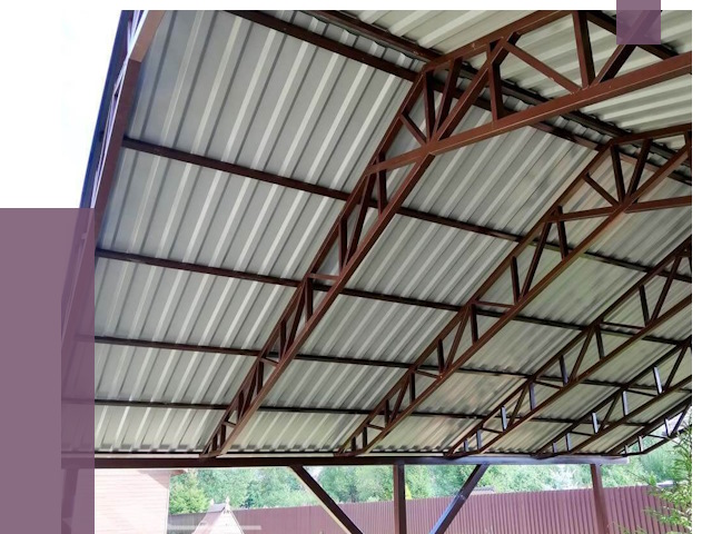 Навесы из профнастила в Кореновске от 7462 руб. | ПРОЛЁТ-Кнв