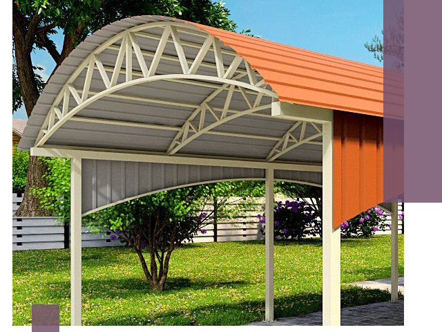 Навесы из профнастила под ключ в Кореновске — установка и монтаж