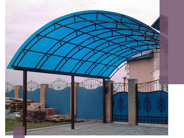 Арочные навесы под ключ в Кореновске — изготовление и монтаж