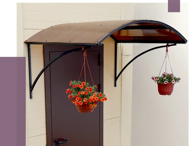 Козырьки над входом в Кореновске от 15028 руб.  | ПРОЛЁТ-Кнв