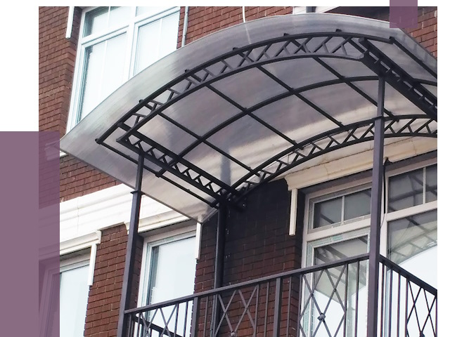 Козырьки над балконом в Кореновске от 8758 руб.  | ПРОЛЁТ-Кнв