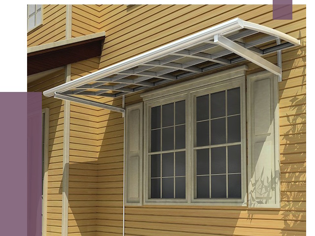 Козырьки над окнами в Кореновске от 7721 руб. — монтаж, покупки | ПРОЛЁТ-Кнв