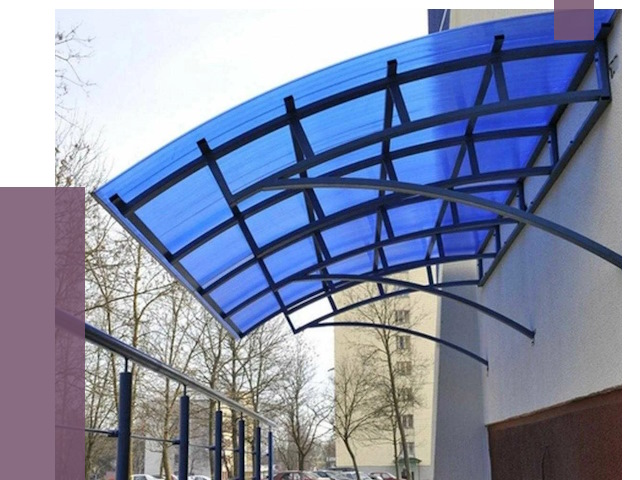 Козырьки из поликарбоната в Кореновске от 4353 руб. под ключ | ПРОЛЁТ-Кнв