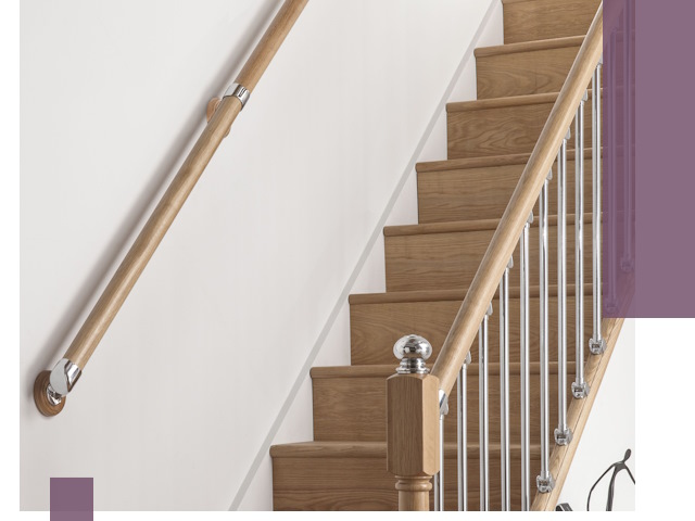 Пристенные поручни из стали и нержавейки под монтаж в Кореновске